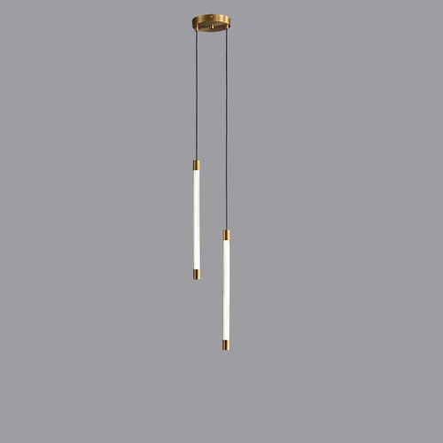 transparent strip acrylic tube 2lights LED pendant light modern lamp
