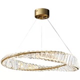 Twist Ring Chandelier Stainless steel Glass LED Pendant Lamp