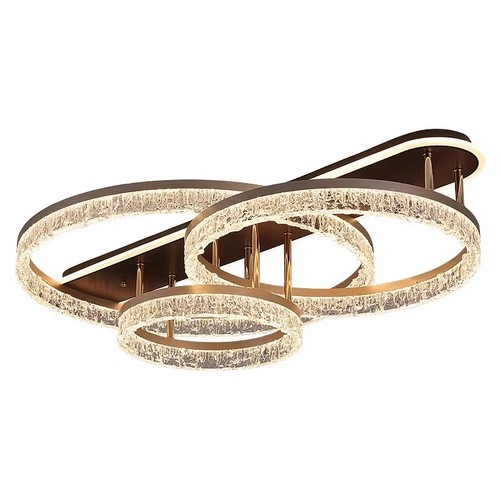 2025 new modern LED Circular triple rings Acrylic glass bedroom ceilling light lamp