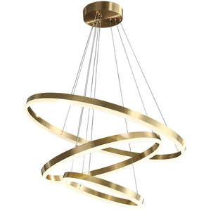 Triple rings LED Chandelier Super Bright Frost Acrylic Circular pendant light
