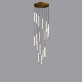 transparent strip acrylic tube 19 lights LED pendant light modern lamp
