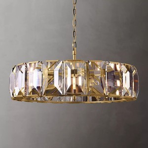 D1100MM Ring Chandelier Hotel Luxury Brass Suspansion Lighting Decorative Circular Lamp