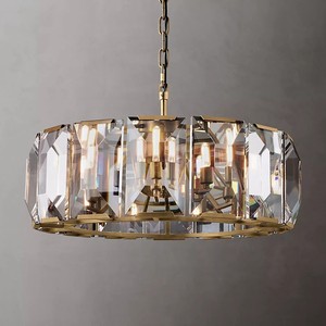 D800MM Brass Chandelier Circular Lamp Hotel Luxury Ring Suspansion Light