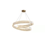Stainless steel Glass Luxury LED Lamps Crystal Chandelier