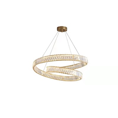 Stainless steel Glass Luxury LED Lamps Crystal Chandelier