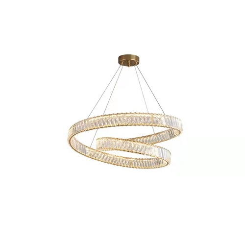 Stainless steel Glass Luxury LED Lamps Crystal Chandelier