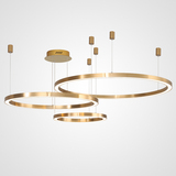 Circular led Aluminum Ring Chandelier pendant light D40+60+80+100CM