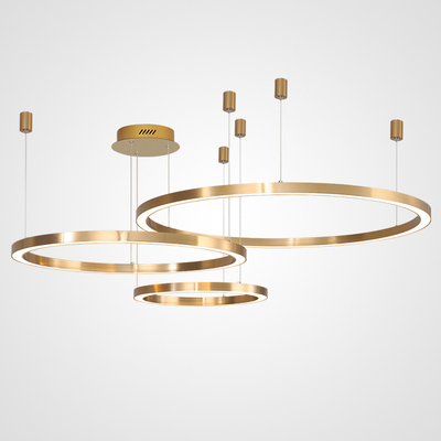 Circular led Aluminum Ring Chandelier pendant light D40+60+80+100CM