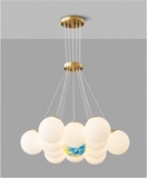 9717 balloon glass ball light simplified chandelier lamp