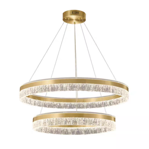2 Rings LED Chandelier 2 Circular Modern Pendant Light bedroom lamp